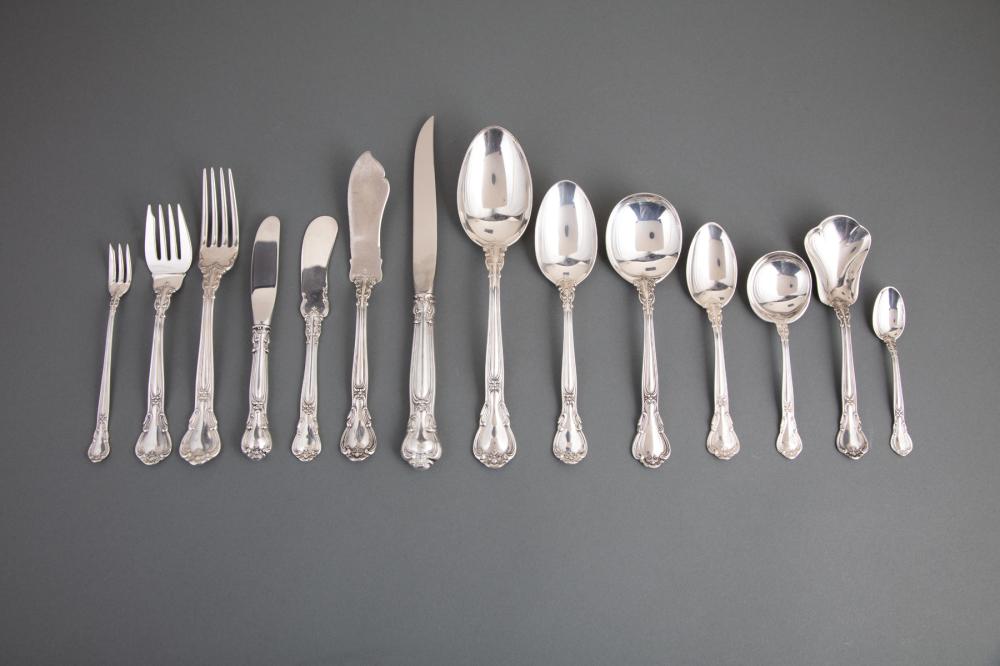 Appraisal: Gorham Chantilly Pattern Sterling Silver Flatware Service pat designed by