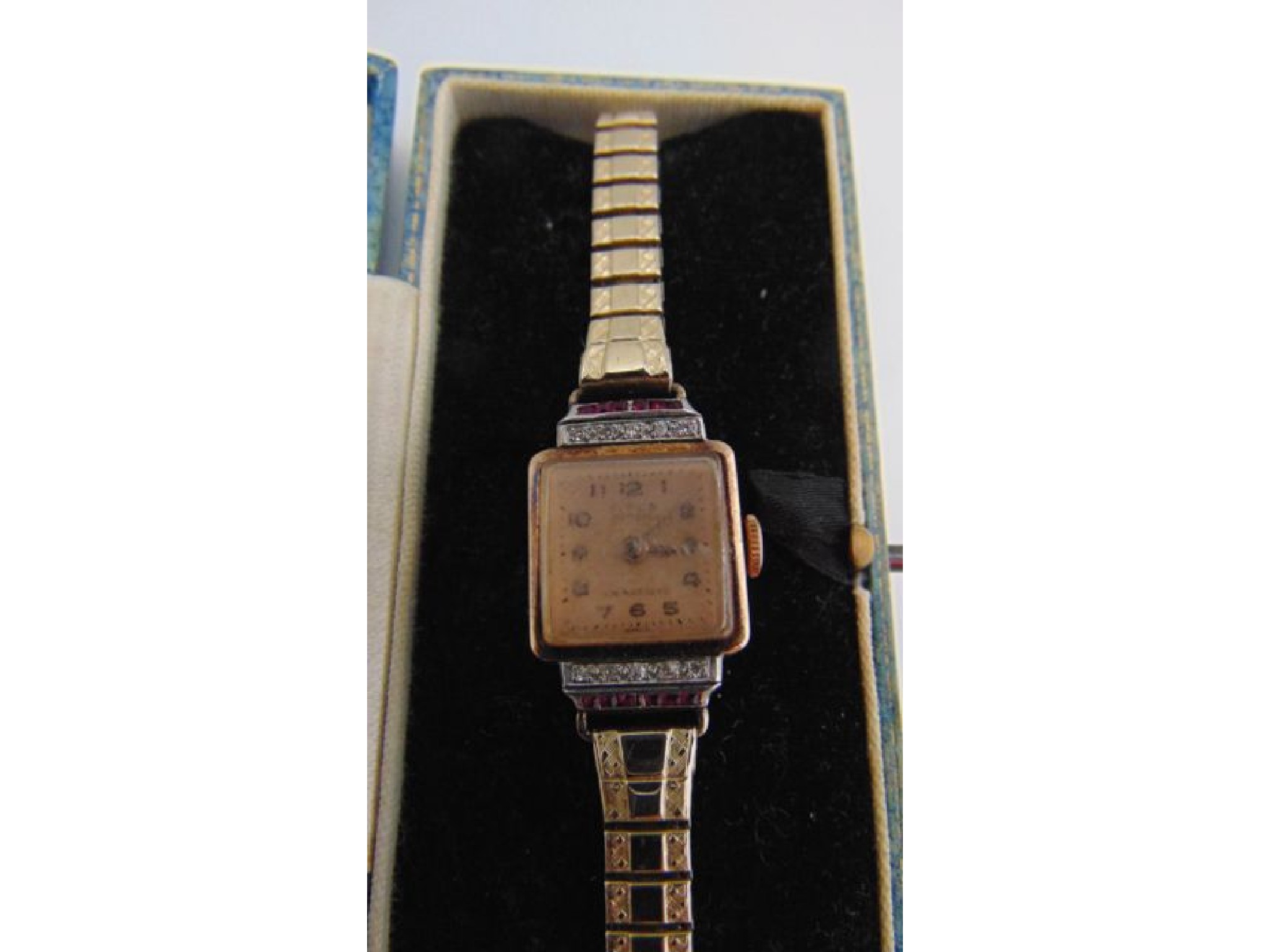 Appraisal: A lady's Art Deco wristwatch Titus Non Magnetic the rose