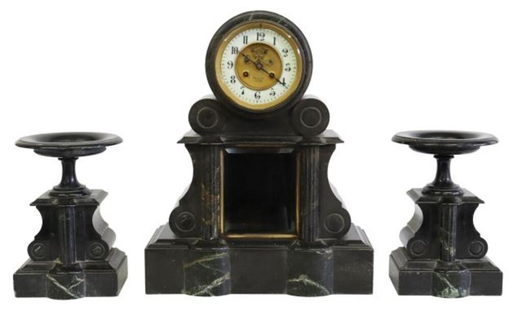 Appraisal: lot of French Napoleon III period mantel set late th