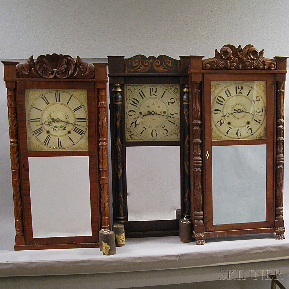 Appraisal: Riley Whiting and Two Other Shelf Clocks Connecticut all three