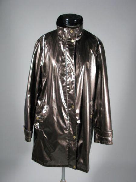 Appraisal: Ellen Tracy Ladies Patent Rain Coat bronze color detachable hood