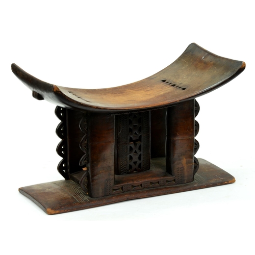 Appraisal: Tribal art An Ashanti carved wood stool cm h x