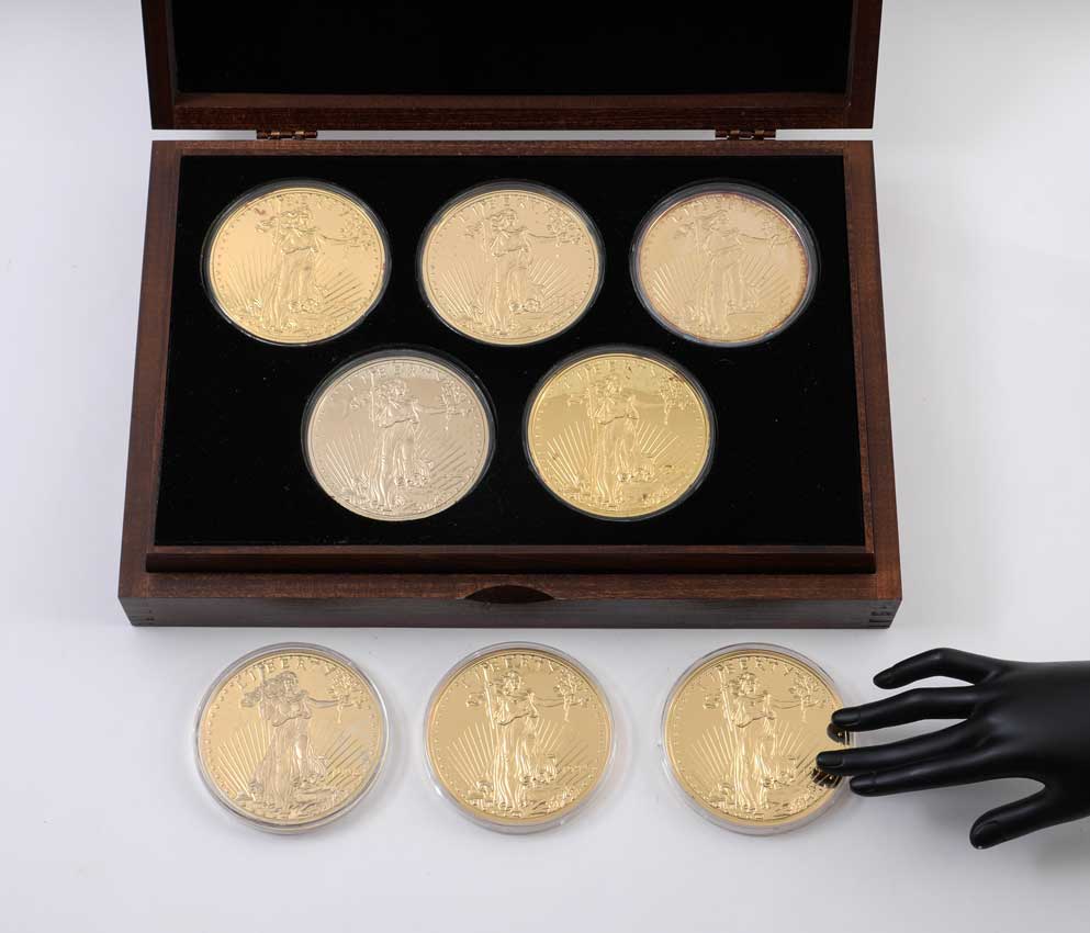 Appraisal: WASHINGTON MINT GIANT GOLDEN EAGLE COIN COLLECTION Issued by the