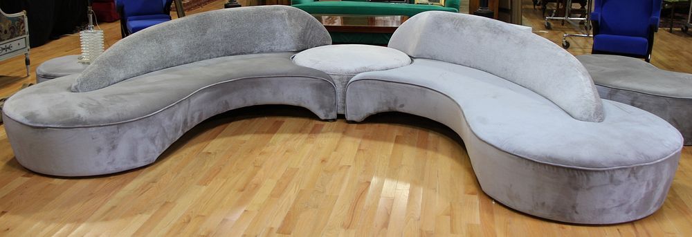 Appraisal: ATTRIBUTED TO VLADIMIR KAGAN COMETE SOFA SUITE Together With Added