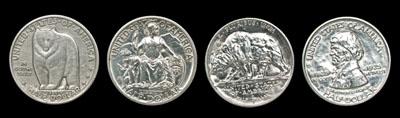 Appraisal: Four U S commemorative silver half dollars Fort Vancouver Washington