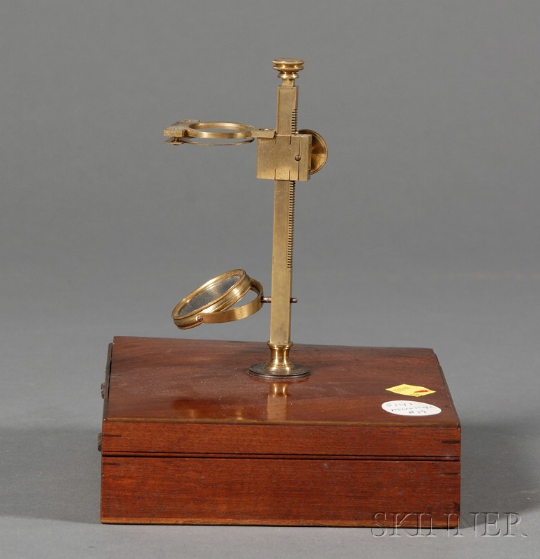 Appraisal: Gould-Pattern Microscope by F West with lacquered brass tapering tube