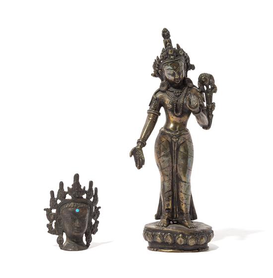 Appraisal: Sale Lot A Gilt Bronze Figure depicting a tara standing