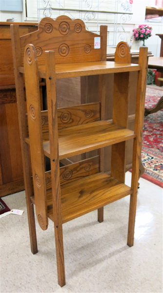 Appraisal: CRAFTSMAN STYLE MISSION OAK BOOKSTAND American early th century having