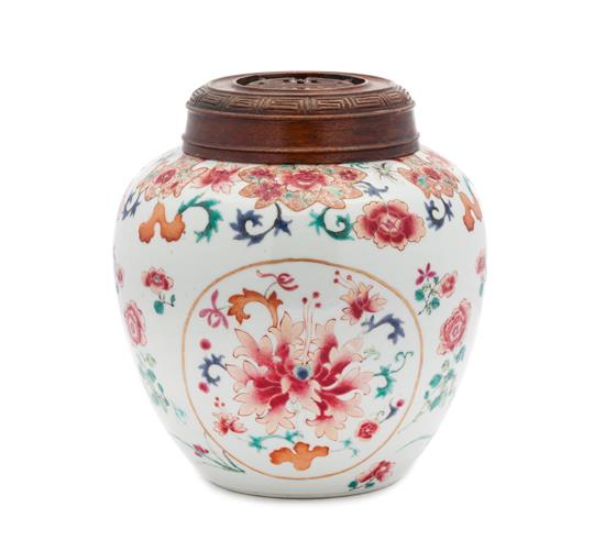 Appraisal: Sale Lot A Chinese Famille Rose Porcelain Covered Jar th