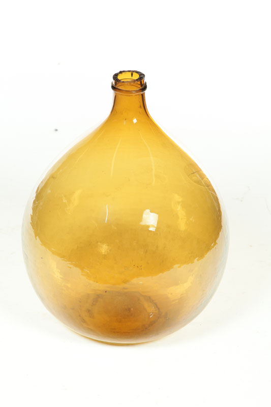 Appraisal: LARGE DEMIJOHN American mid th century blown glass Bulbous shape