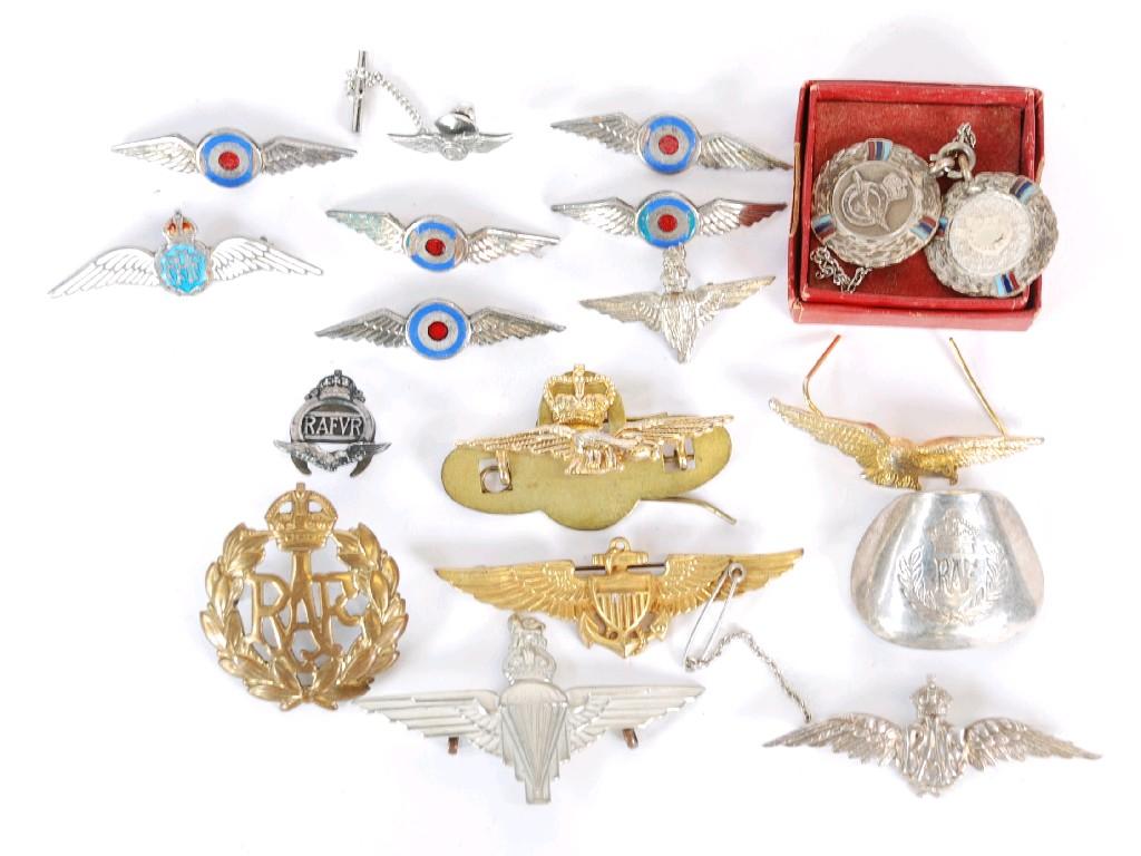 Appraisal: COLLECTION OF R A F AND RELATED BADGES includes PAIR