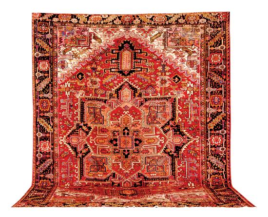 Appraisal: Persian Heriz carpet circa s ' x '