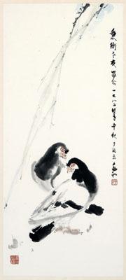 Appraisal: Jiang Zhaohe Chiang Chao-Ho - hanging scroll ink and color