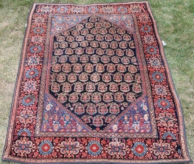 Appraisal: EARLY TH C PERSIAN RUG BOTEH FLORAL DESIGNPOSSIBLY SAROUK WITH