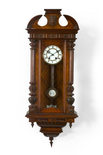 Appraisal: French Carved Walnut Oak and Beechwood Wall Clock fourth quarter