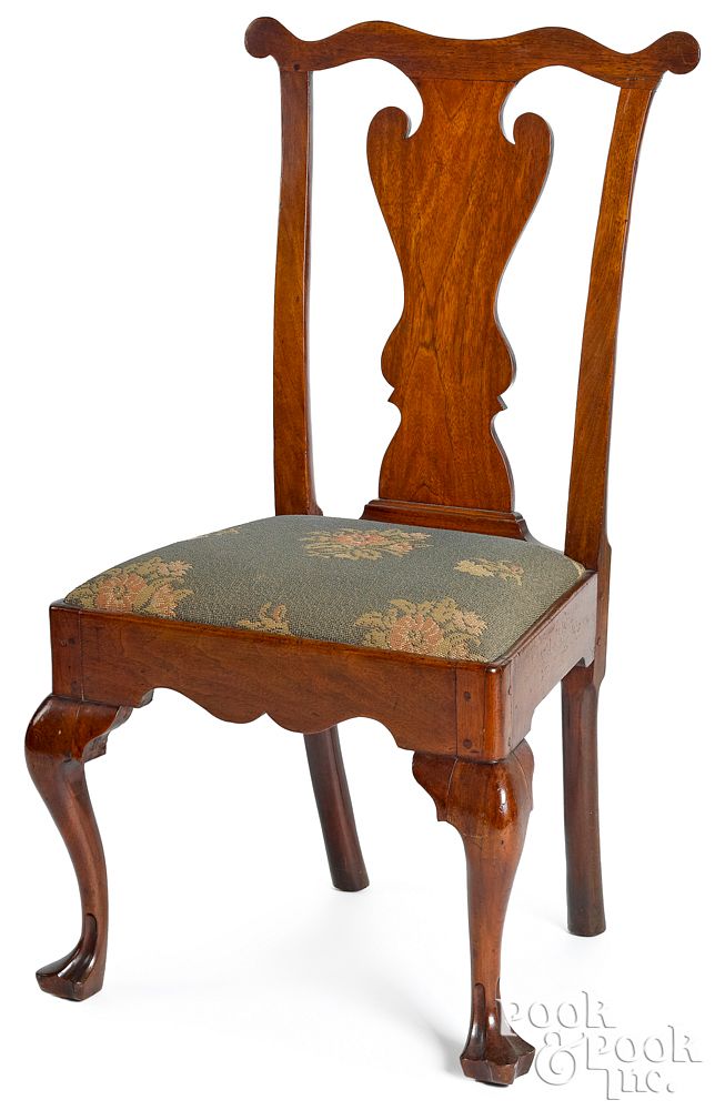 Appraisal: Pennsylvania Queen Anne walnut dining chair Pennsylvania Queen Anne walnut