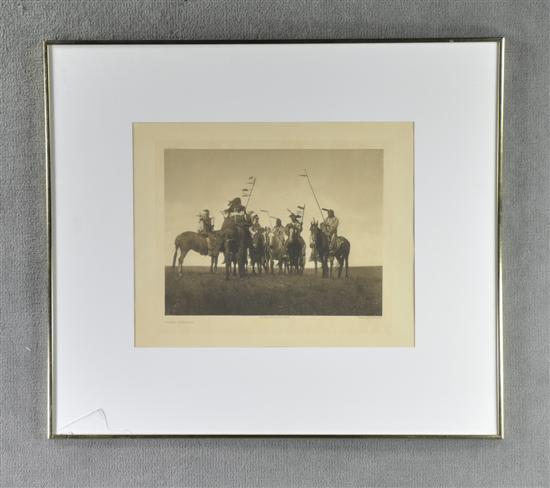 Appraisal: After Edward Curtis - Photogravure titled Atsina Warriors plate by