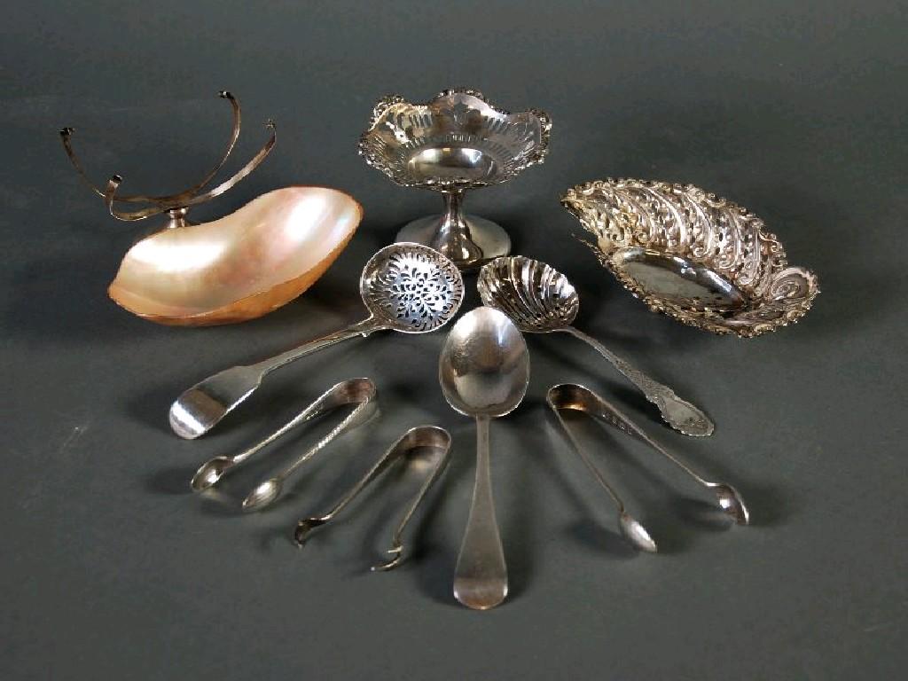 Appraisal: COLLECTION OF VICTORIAN AND LATER SILVER COMPRISING SMALL PEDESTAL DISH