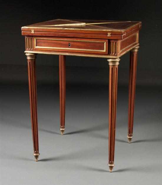 Appraisal: Louis XVI style ormolu-mounted mahogany table de jeu carree en