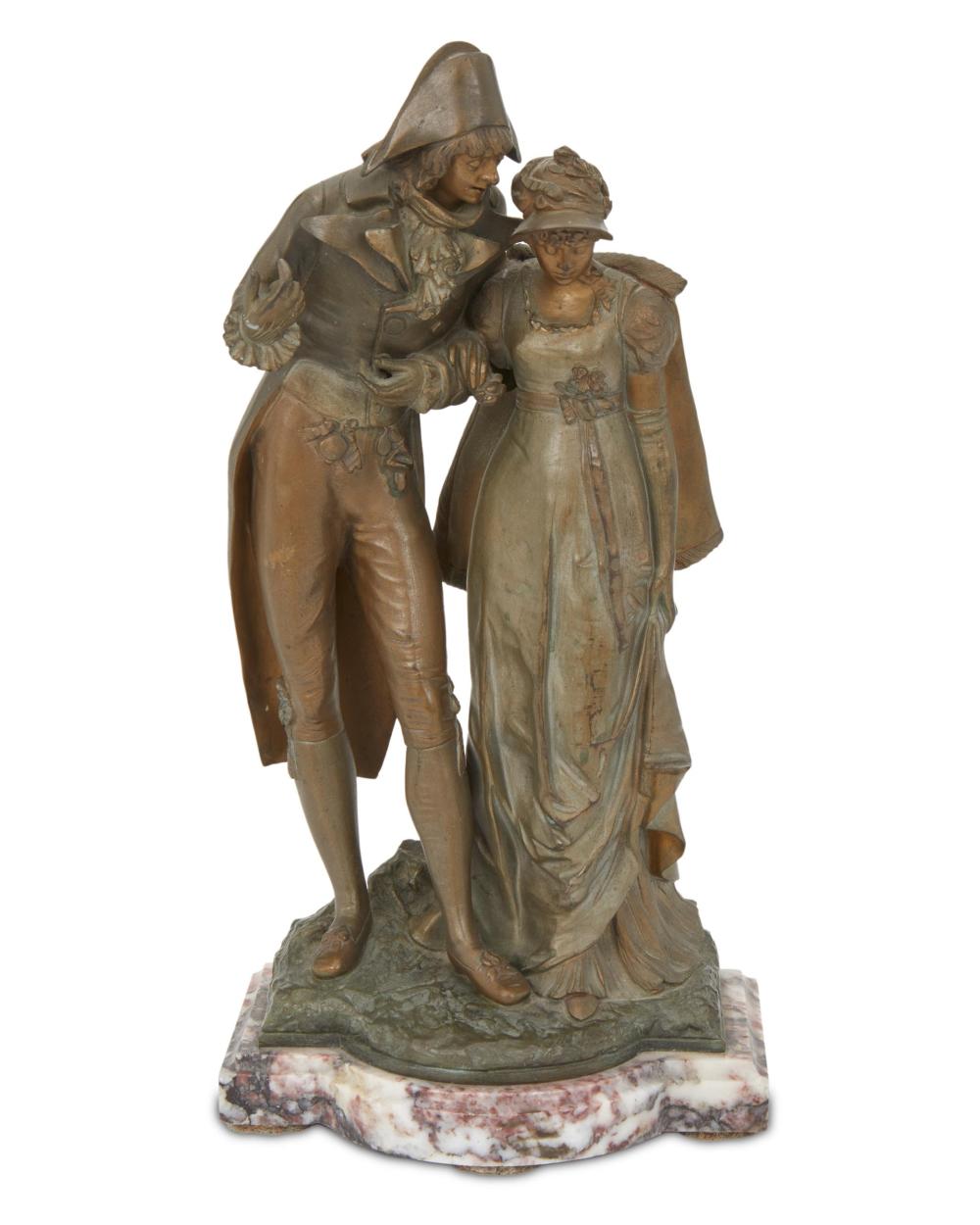 Appraisal: Auguste Louis Lalouette - French A French Empire-style courting couple