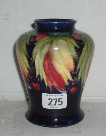 Appraisal: Vase Decorated With Leaves Berries Vase Height cm Large Underglaze