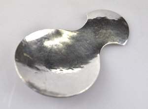 Appraisal: Art Nouveau style planished silver caddy spoon Guild of Handicraft