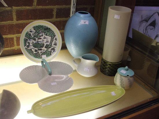 Appraisal: A SMALL COLLECTION OF POOLE POTTERY TO INCLUDE an ovoid