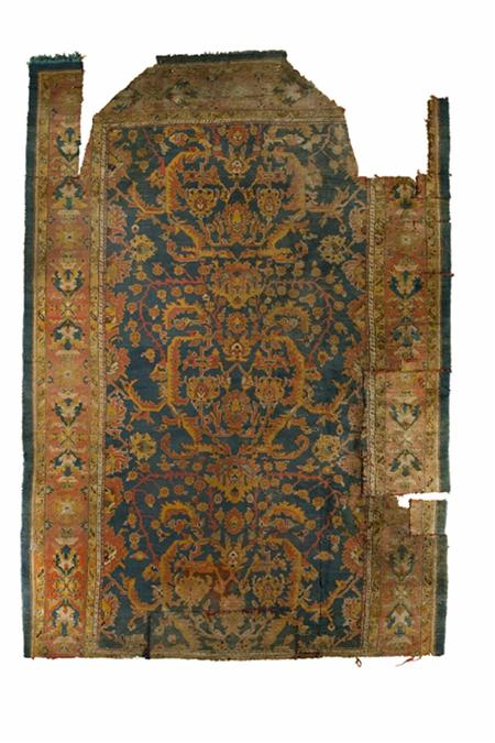 Appraisal: A large Ushak carpet late th century the blue field