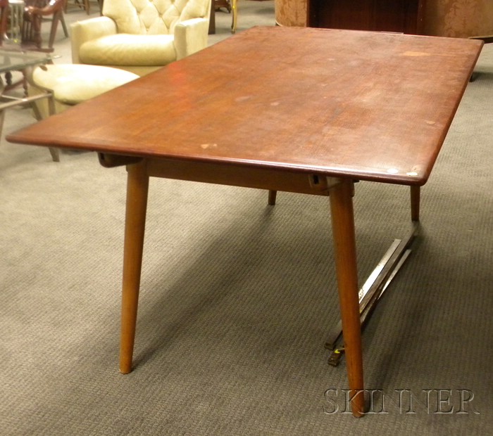 Appraisal: Johannes Hansen Danish Modern Walnut Dining Table rectangular top legs