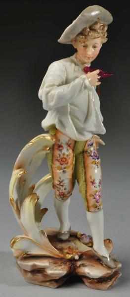 Appraisal: Meissen Crossed Swords Boy with Fancy Pants Condition Excellent Size