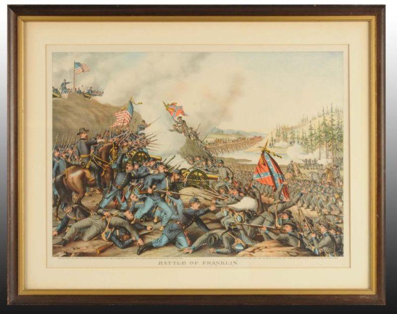 Appraisal: Kurz Allison Litho Battle of Franklin Description Matted and framed