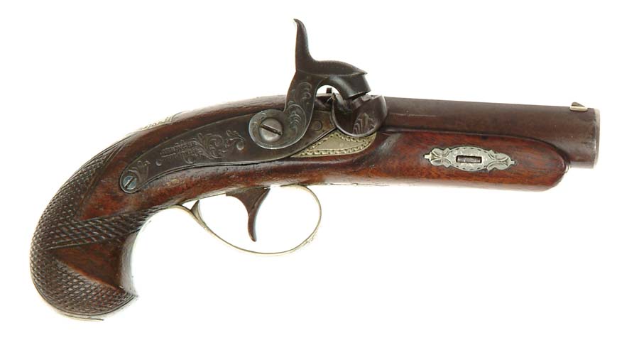 Appraisal: DERINGER PISTOL WITH SOUTHERN AGENT MARKINGS NSN Cal irregular bbl