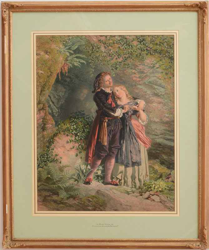 Appraisal: HENRY ANELAY - FERDINAND AND MIRANDA FROM 'THE TEMPEST' Watercolor