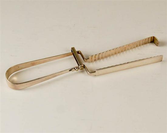 Appraisal: A George III Sterling Asparagus Tongs with a London date