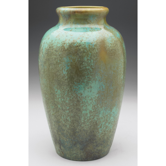 Appraisal: Fulper vase large form covered with a tan and green