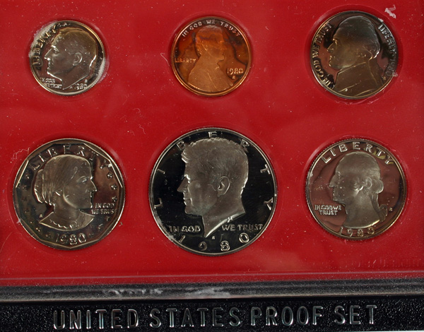 Appraisal: Two U S Mint Proof Sets w Boxes