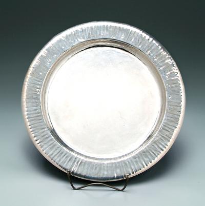 Appraisal: Dodge sterling tray round with waterfall border William Waldo Dodge