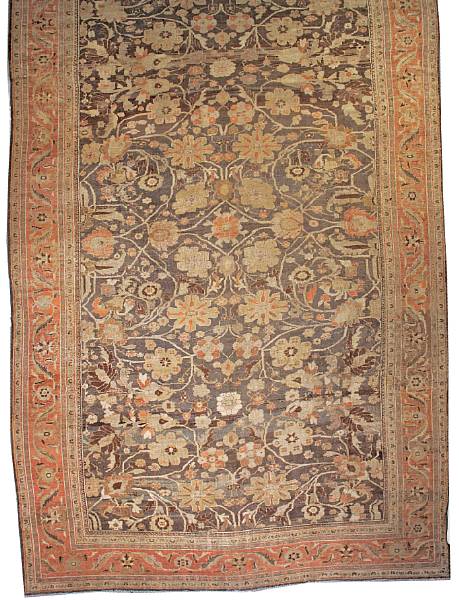 Appraisal: A Sultanabad carpet Central Persia late th century size approximately