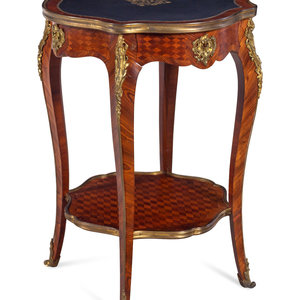 Appraisal: A Louis XV Style Gilt Bronze Mounted Kingwood and Parquetry