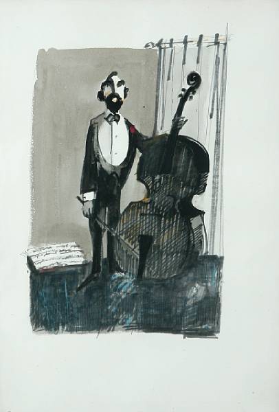 Appraisal: Property of various owners The Cellist Portrait of a man