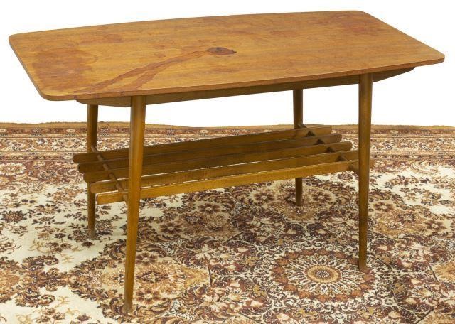 Appraisal: Danish mid-century modern teakwood coffee table c s having a