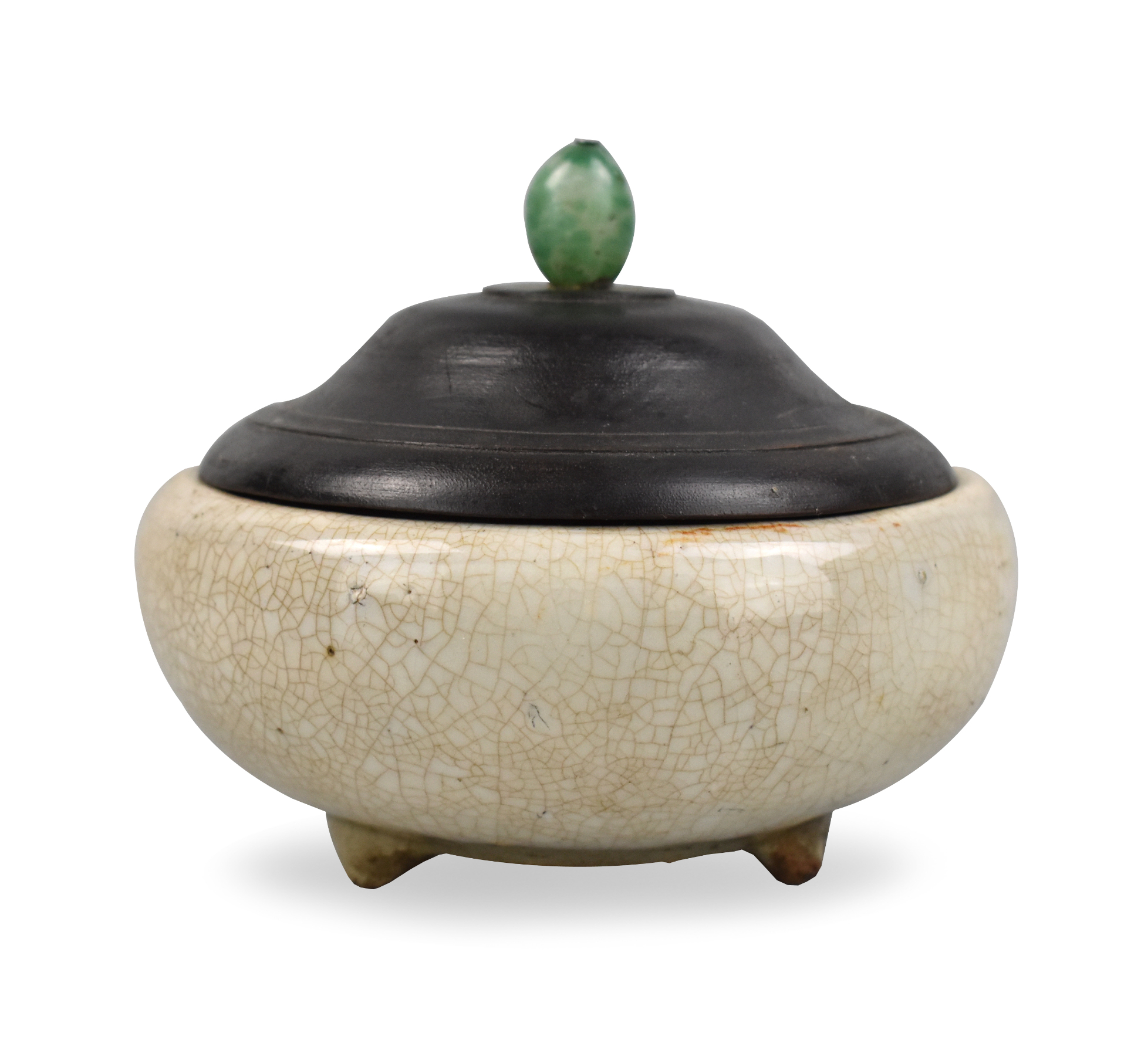 Appraisal: A Chinese th C Ge glazed washer with conical carved