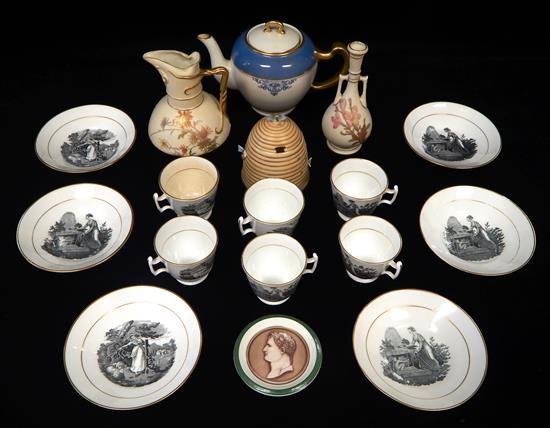 Appraisal: Porcelain including Tiffany Co seventeen pieces Tiffany Co teapot by