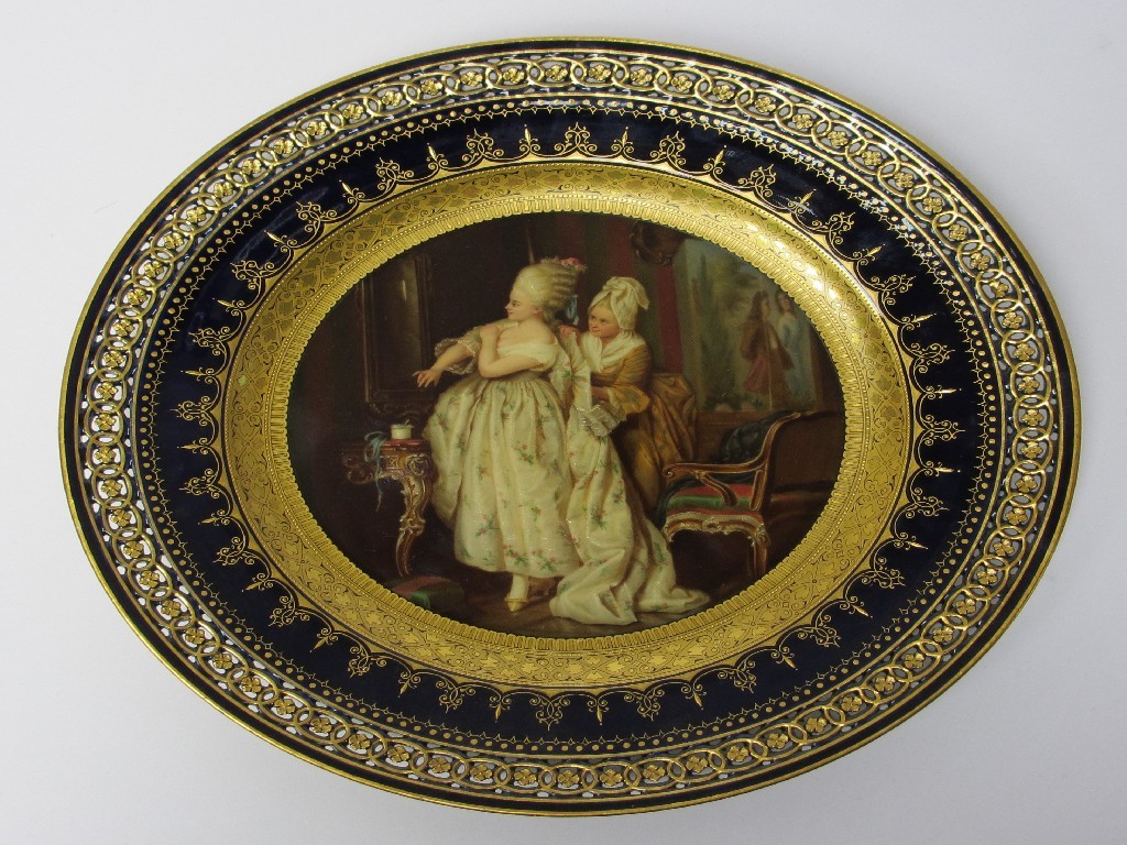 Appraisal: A pair of Meissen cabinet plates painted with Foilette nach