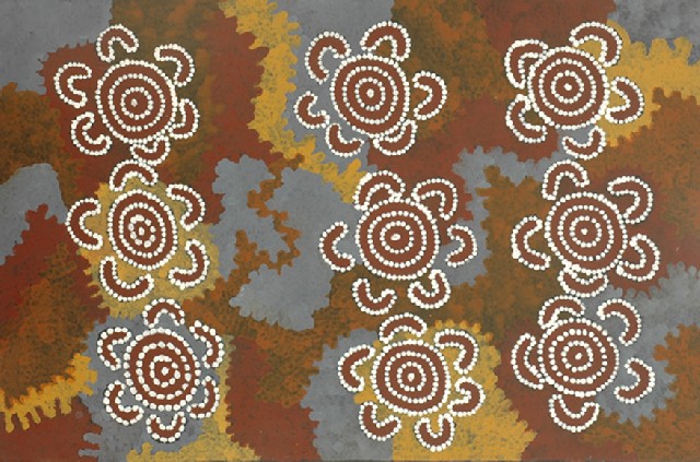 Appraisal: Charlie Egalie Tjapaltjarri circa - Men's Business acrylic on canvas