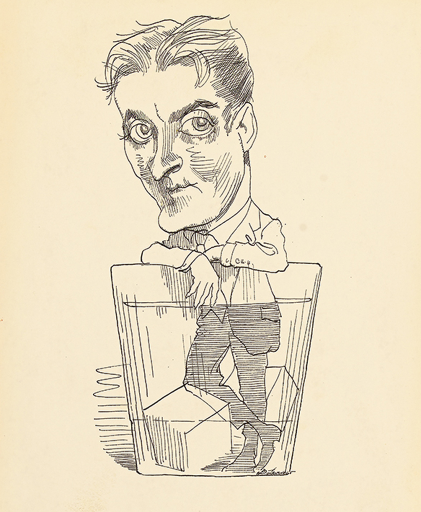 Appraisal: CARICATURE LEVINE DAVID F Scott Fitzgerald Pen and Ink on