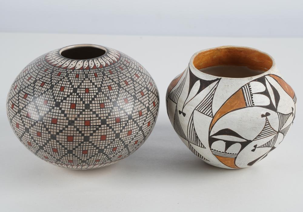 Appraisal: TWO ACOMA CERAMIC POTSone signed 'Acoma N M ' each