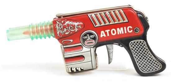 Appraisal: NOMURA TOY INDUSTRIES TINPLATE AND PLASTIC ATOMIC SPACE GUN Japanese