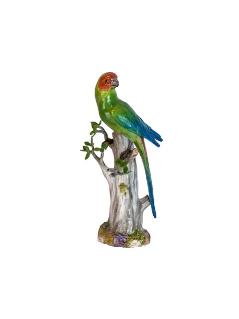 Appraisal: A Meissen model of a parakeet circa - blue crossed