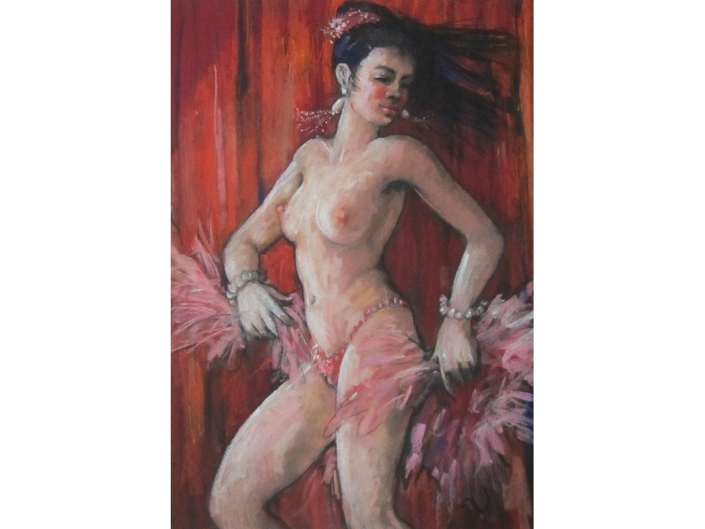 Appraisal: MARY GALLAGHER b EXOTIC DANCER Pastel signed x cm x